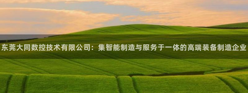 天辰娱乐测速：东莞大同数控技术有限公司：集智能制造与服务于一体的高端装备制造企业