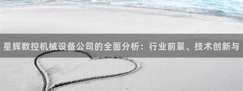 天辰娱乐官网平台入口：星辉数控机械设备公司的全面分析：行业前景、技术创新与